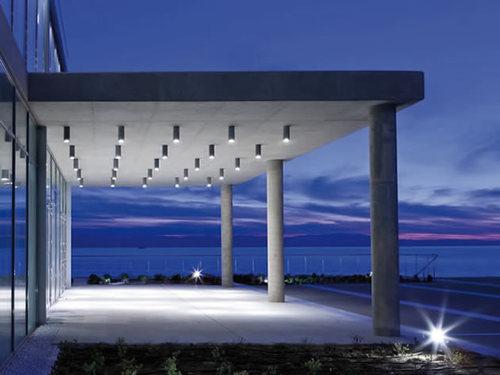 Slot Round - Luminaires plafonniers Sistemalux - Aluminium moulé IP65 pour applications extérieures_1