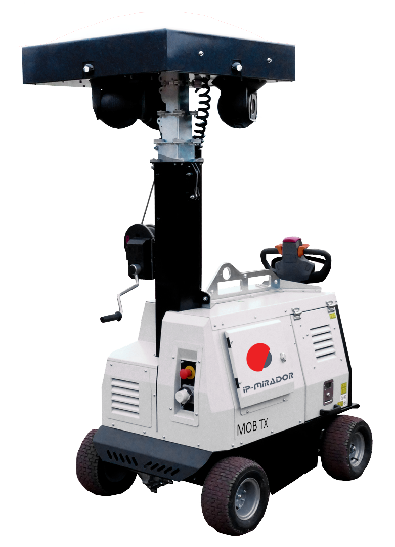 Tour mobile de videosurveillance, avec assistance électrique au déplacement_1