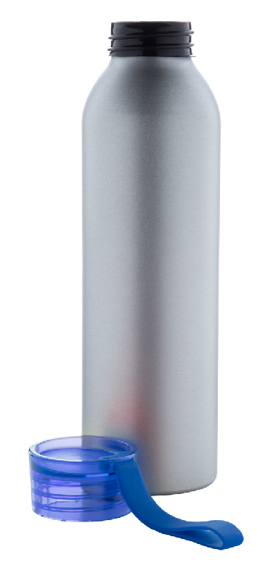 Gourde de sport en aluminium - 650 ml - Couvercle coloré et dragonne en silicone_1