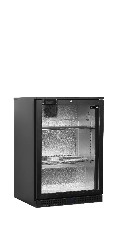 Arrière bar réfrigéré 1 porte BA16H noir TEFCOLD_1