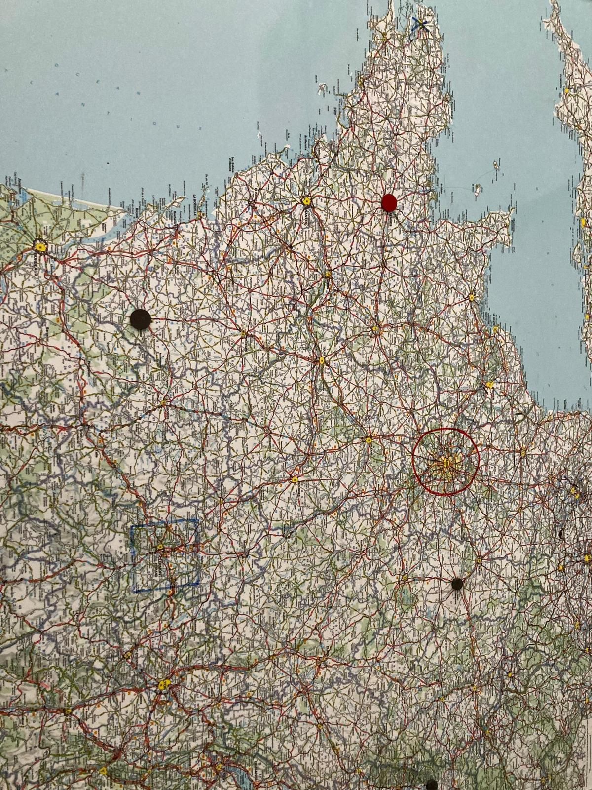 Carte de France aimantée professionnelle sur mesure