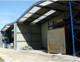 Hangar de stockage démontable, pliable, totalement récupérable en kit plenave 12.5 - CUALIMETAL_1