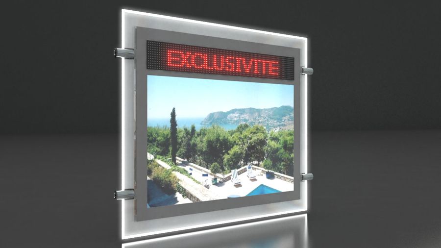 Le Dynamique - Porte-affiche LED Immocom - Format A3 avec journal lumineux_1