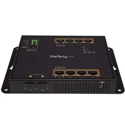 Switch Industriel POE+ Gigabit Ethernet 8 ports - 2 connexions MSA SFP - 30W - Switch Gbe Haute Puis_1