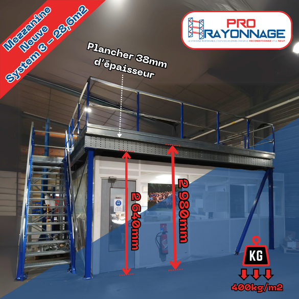 Mezzanine industrielle - 28.6m2 - System 3_1