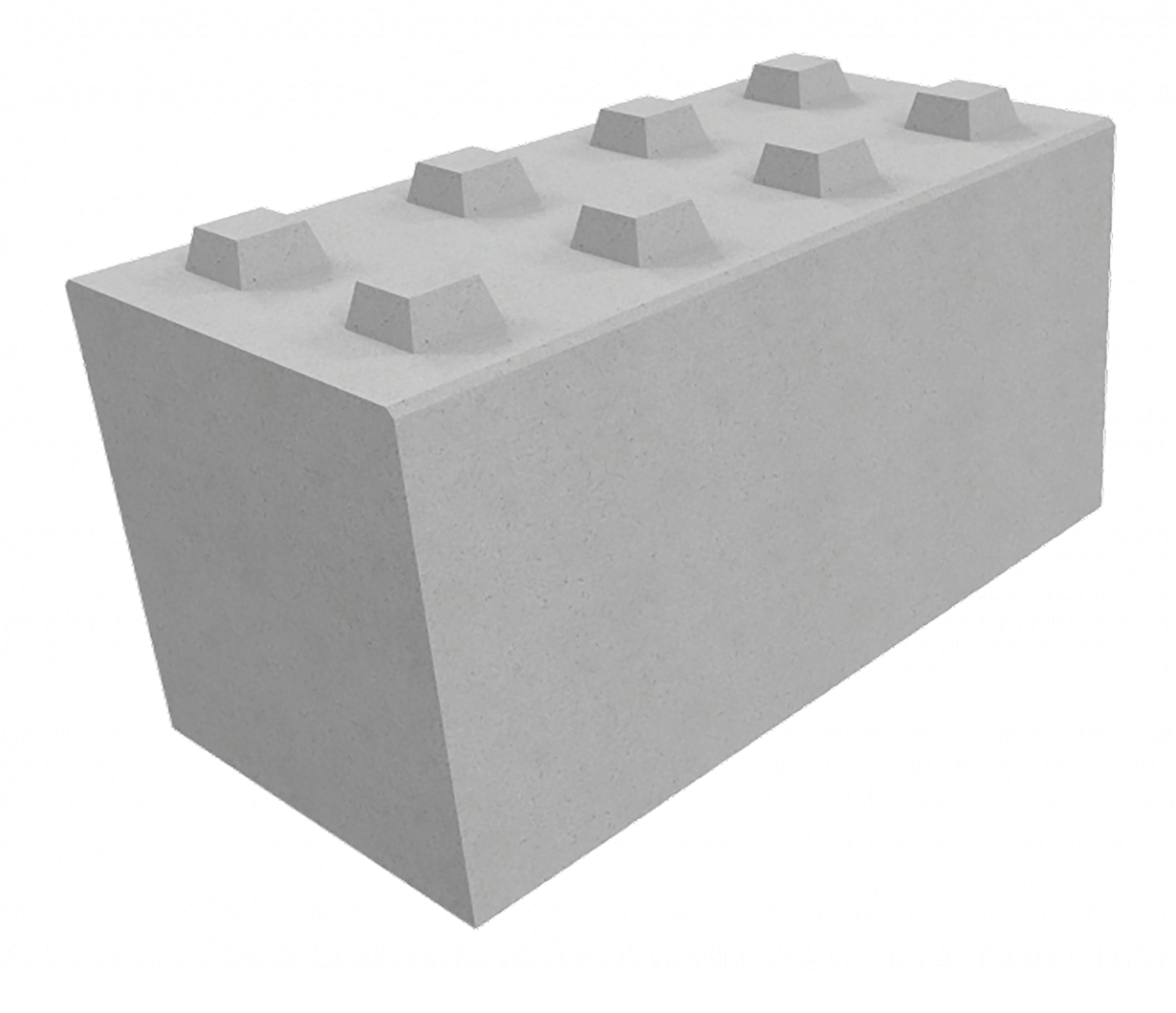 Mur en bloc béton empilable et réutilisable, ne nécessitant aucune fondation_1