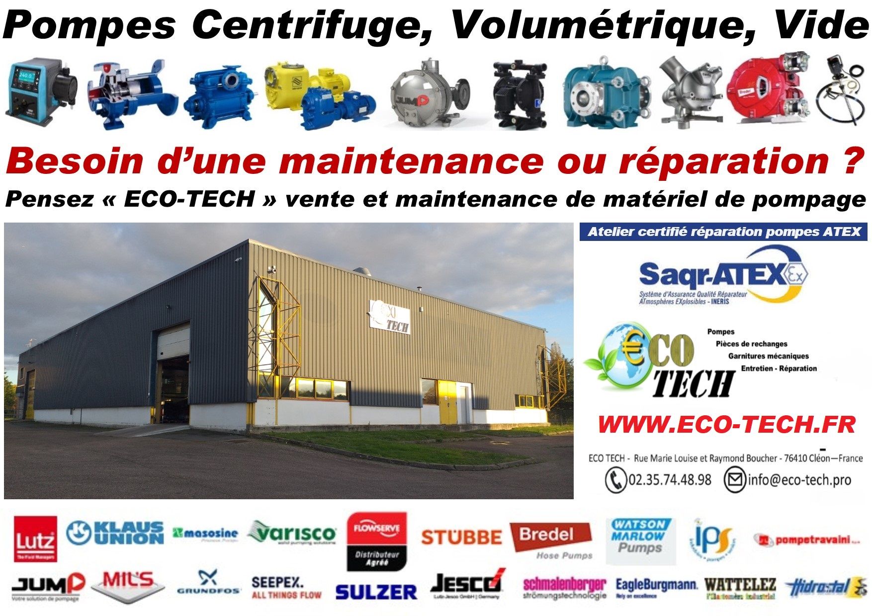 Pompe centrifuge emica horizontale multicellulaire atex distributeur eco-tech_1