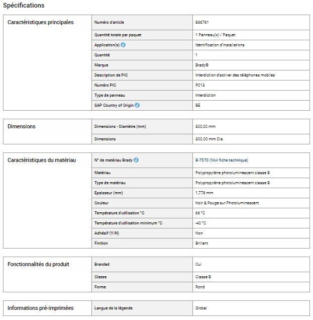 836761 - signalisations sécurité travail - brady - dimensions: 300.00 mm dia_1