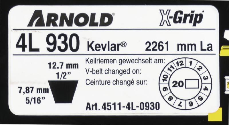 Courroie trapézoïdale X-Grip V - Type 4L930_1