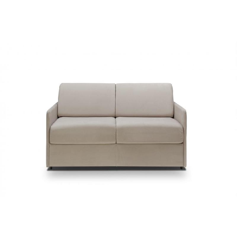 Canapé-lit express Colosse - couchage 140 cm - matelas 22 cm mémoire de forme - velours gris silver_1