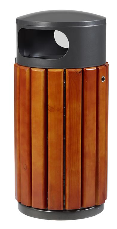 Corbeille publique à poser ou fixer - 40 ou 60 L - Fabrication française - ZENO_2