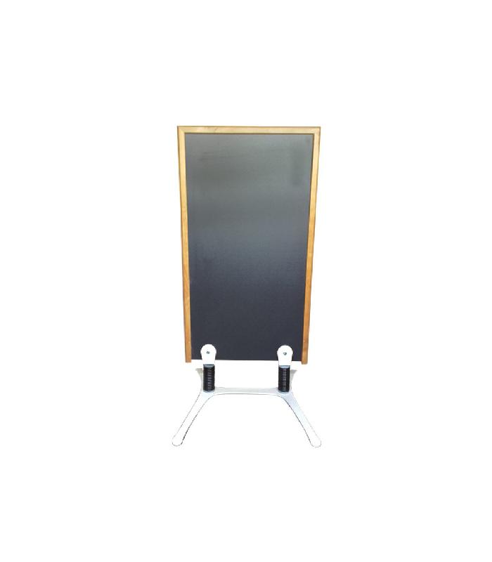 Panneau trottoir - Piétement métal blanc, cadre bois, dimensions 120 x 65 cm - Référence : PFN48CH_1