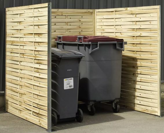 B812c2 - Cache-conteneur en bois tressé - Neatfx - panneaux 20 mm, cadre 19 mm, fixation au sol_1