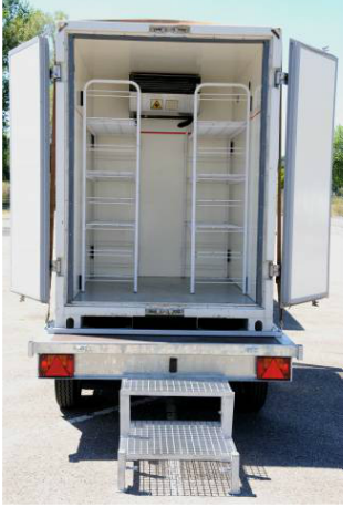 Unité mobile de surgélation avec équipement frigorifique puissant