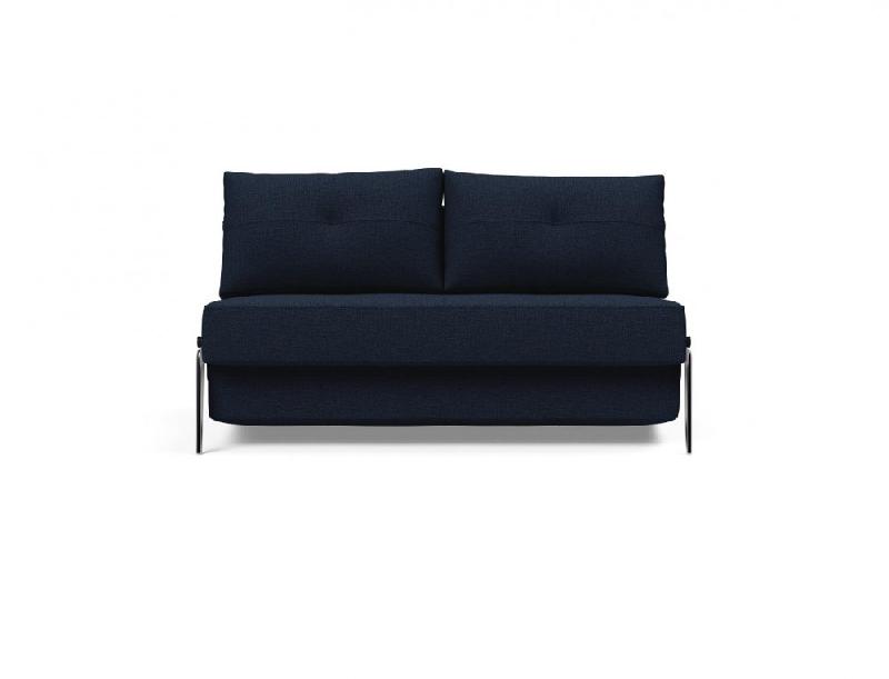 Innovation Living - Canapé design Cubed 02 Alu convertible 160*200 cm - tissu Mixed Dance Blue_1