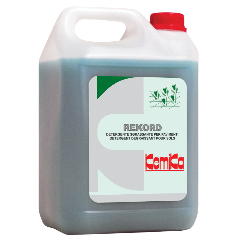 Kemika rekord detergent degraissant peu mousssant pour surfaces lavables souillees de graisse ph:11.3 ± 0.2 kemika 5l_1