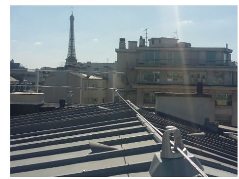 Ligne de vie à brider sur potelets standard: dispositif d'ancrage horizontal_1