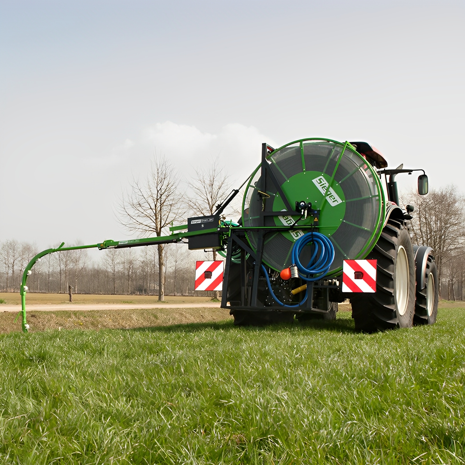 Dispositif de nettoyage de drains agricoles avec tuyau HDPE de 500 mètres
