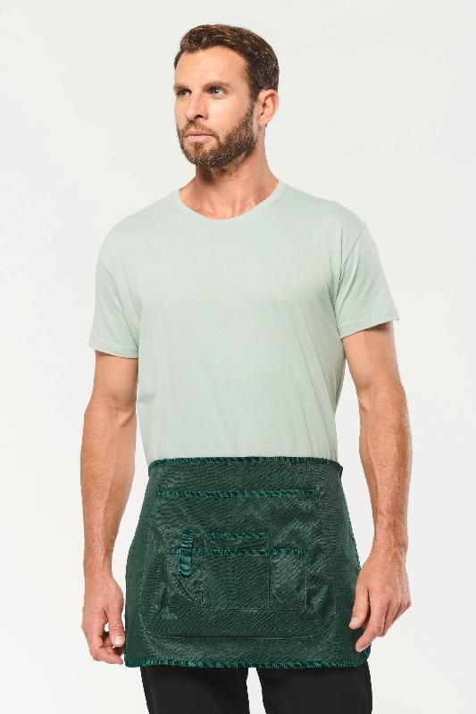 Tablier court de jardinage écoresponsable unisexe - Réf: WK841 - Polyester recyclé, imperméable, multipoches_1