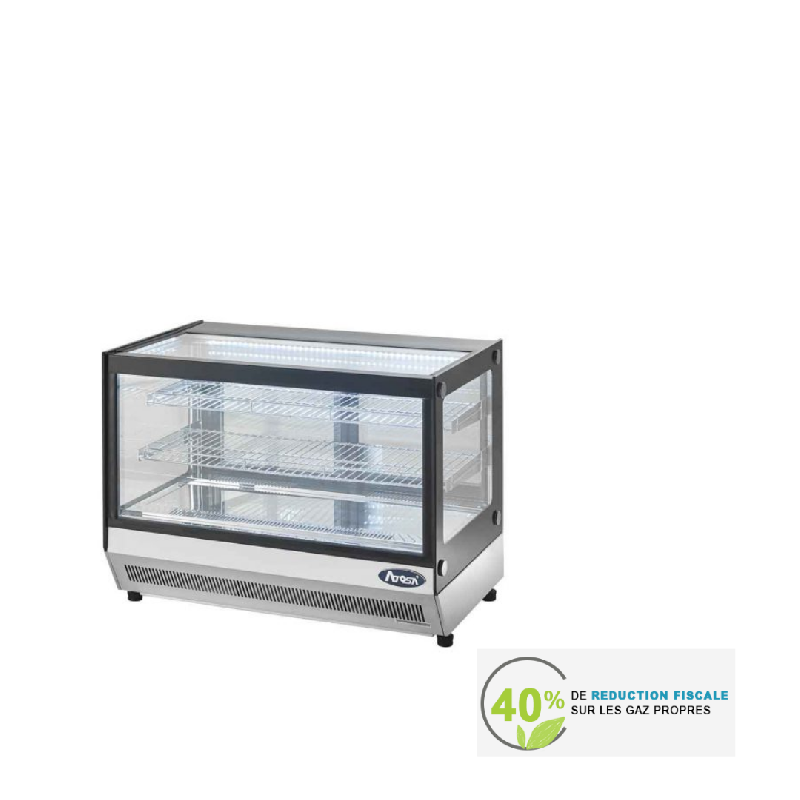 Vitrines réfrigérées de comptoir 120L et 160L - 65kg - Référence WTF120_1