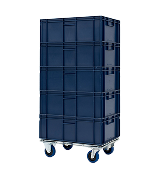 Base roulante tractable filaire pour charges légères - caisses plastiques 400 x 600 - 180 kg_1