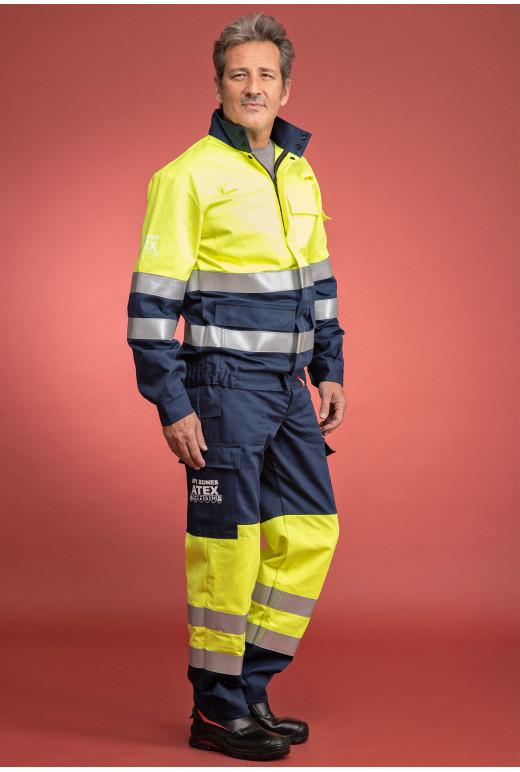 Blouson multirisques ATEX haute visibilité jaune fluo - Réf. 630*ATX - bandes rétroréfléchissantes ignifuges - 5 poches_1