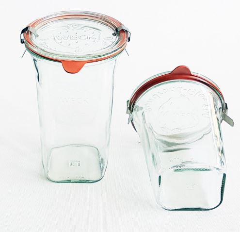 Bocaux en verre WECK Quadro 790 ml Ø100 mm avec couvercle et joint inclus (clips non compris) - WN000028_1