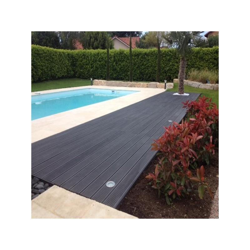 Lame terrasse bois composite pleine Maxima - Gris anthracite - 360 cm x 14 cm x 2,2 cm - Surface couverte 0,5 m² - Garantie 10 ans_1