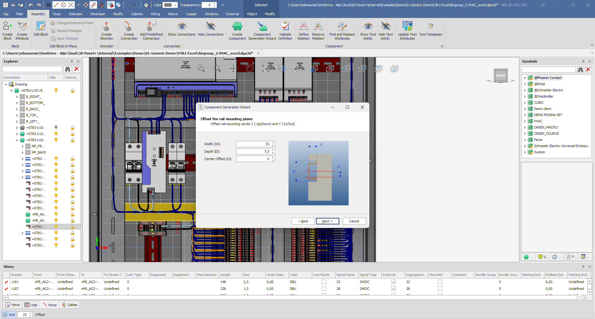 Logiciel de conception et fabrication d'armoires électriques en environnement 3D - SEE Electrical 3D Panel_0