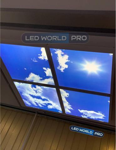 Pack de 4 dalles LED nuage 3D relief - 60x60 cm - 45W - 3600 lumens - 80 lumens/watt - 595x595x9 mm - angle 120° - IP20 - transformateur inclus_1