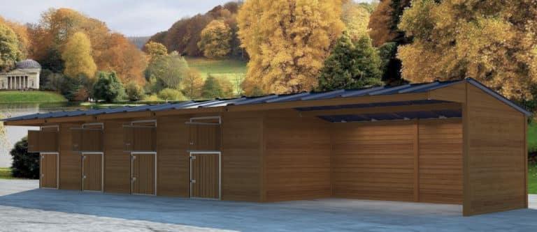 4 box + 1 abri Douglas  - BOX013 - Fabrication française, épaisseur 48 mm, bonne isolation thermique_1