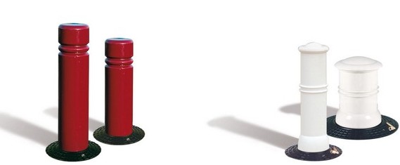 Borne rétractable en acier - finition peinture sur zinc - plusieurs modèles et dimensions disponibles_1