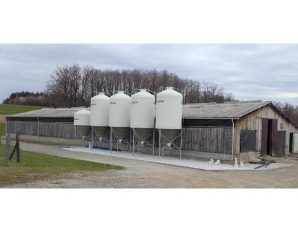 Silo d'aliment d'élevage à cône axial translucide - Capacité 9 et 22m3 - Ø2325 - Star_1
