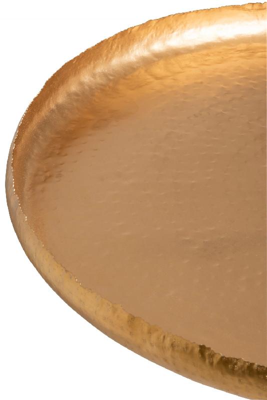 Table basse ronde TERO en métal doré - Style chic et moderne - Ø83,5 cm_1