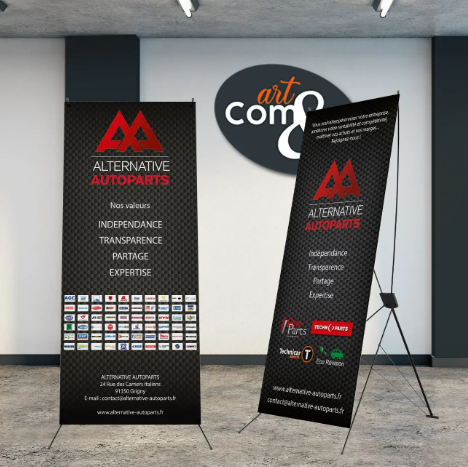 X-banner publicitaire facile à monter, pour communication en intérieur_1