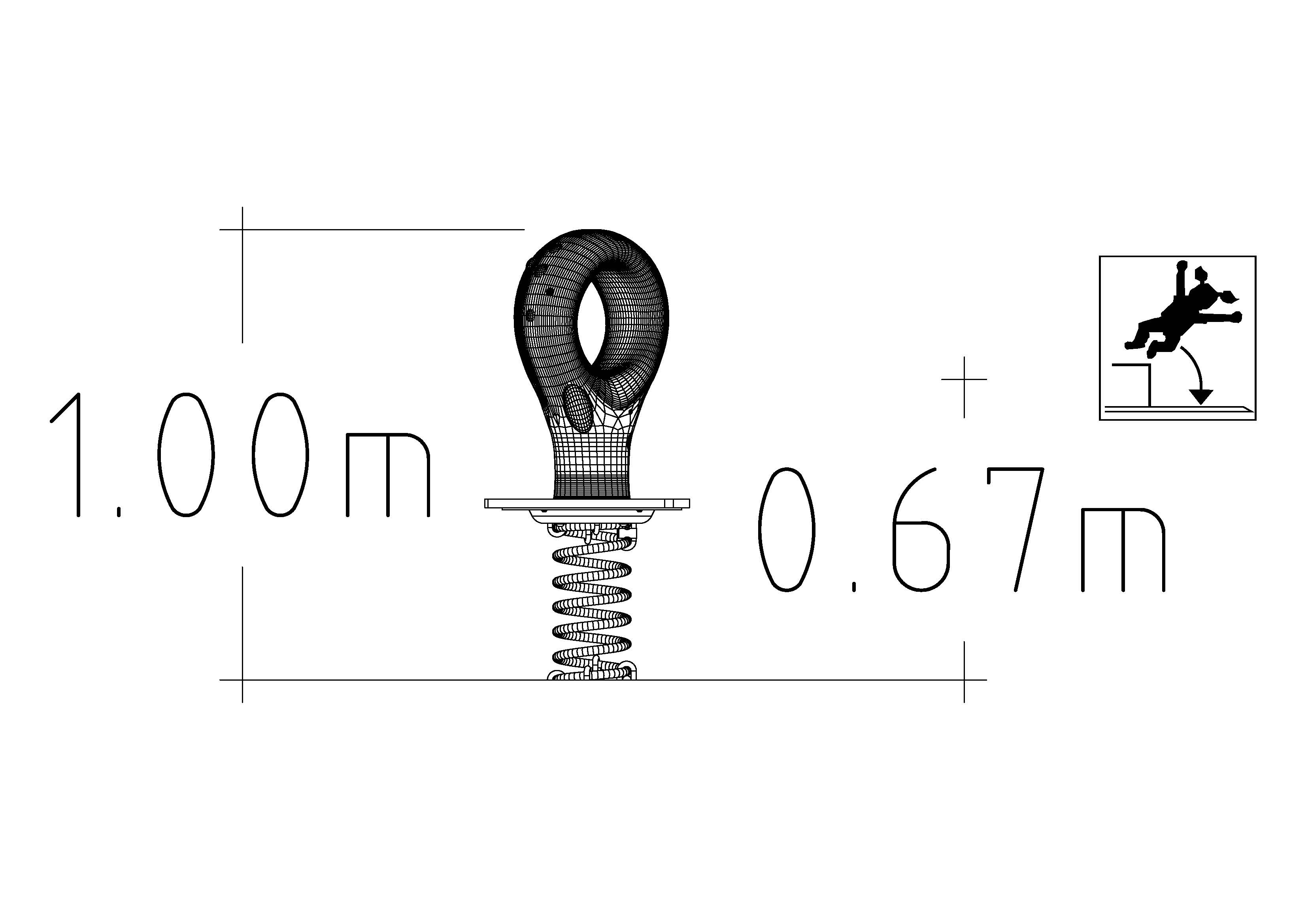 Jeu sur ressort Boing - réf 8019867 - HAGS - Vert - Scellement béton_1