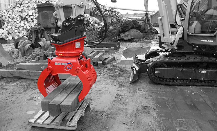 Pince de démolition et de tri Rotar RG 9-N - tête rotative puissante et acier HARDOX - Rotar International B.V._1