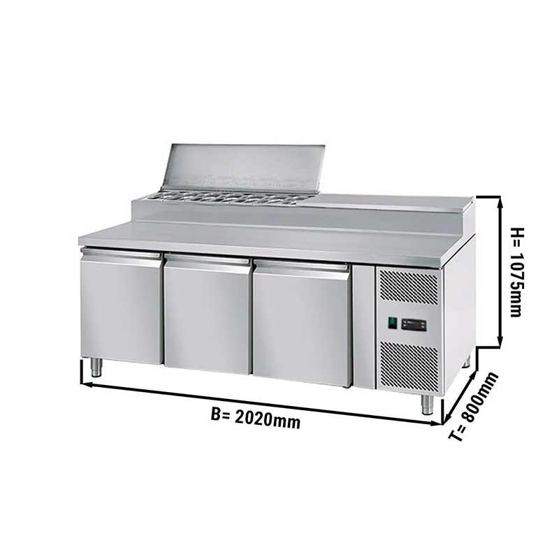 Saladette réfrigérée à capot - 3 portes GN 1/1 avec 10 bacs GN 1/3_1