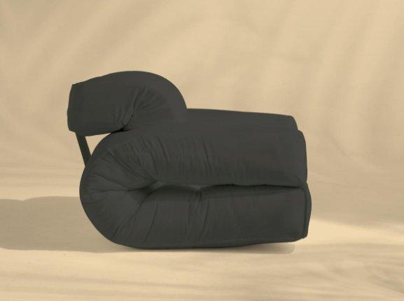 Fauteuil extérieur transformable HIPPO OUT - gris anthracite - convertible en matelas 1 place - design scandinave - KARUP DESIGN_1