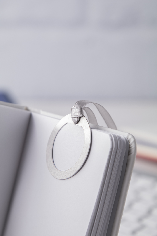 Marque-page en acier inoxydable - ruban argenté - couleur argenté - poids 4,5 g_1