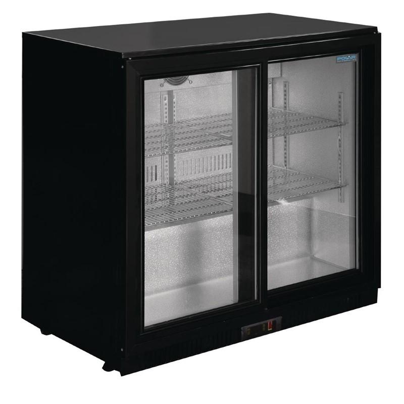Arrière-bar 2 portes avec vitres coulissantes - 180 bouteilles - Éclairage LED - Refroidissement assisté_1