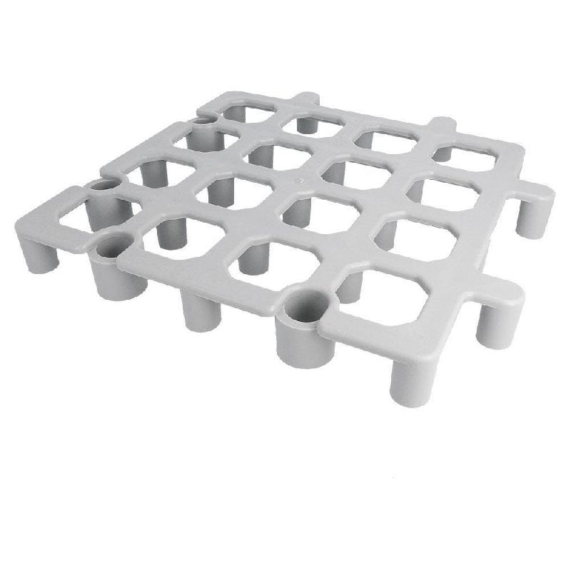 Caillebotis cuisine 33x33x4cm plastique gris_1