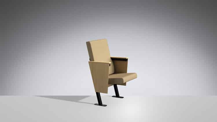 Fauteuil de conférence design et flexible avec tablette écritoire - Divina - configurable sur sols plats et gradins_2