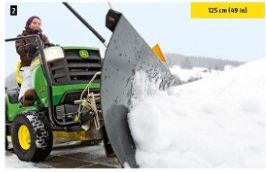 Lames à neige - John Deere - lame avant 125 cm pour déneigement et débaiement avant ou latéral_1