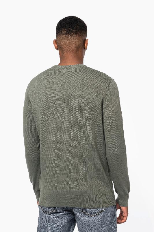 Pull écoresponsable col rond homme - coton biologique peigné - Réf: KNS901 - Kariban_1