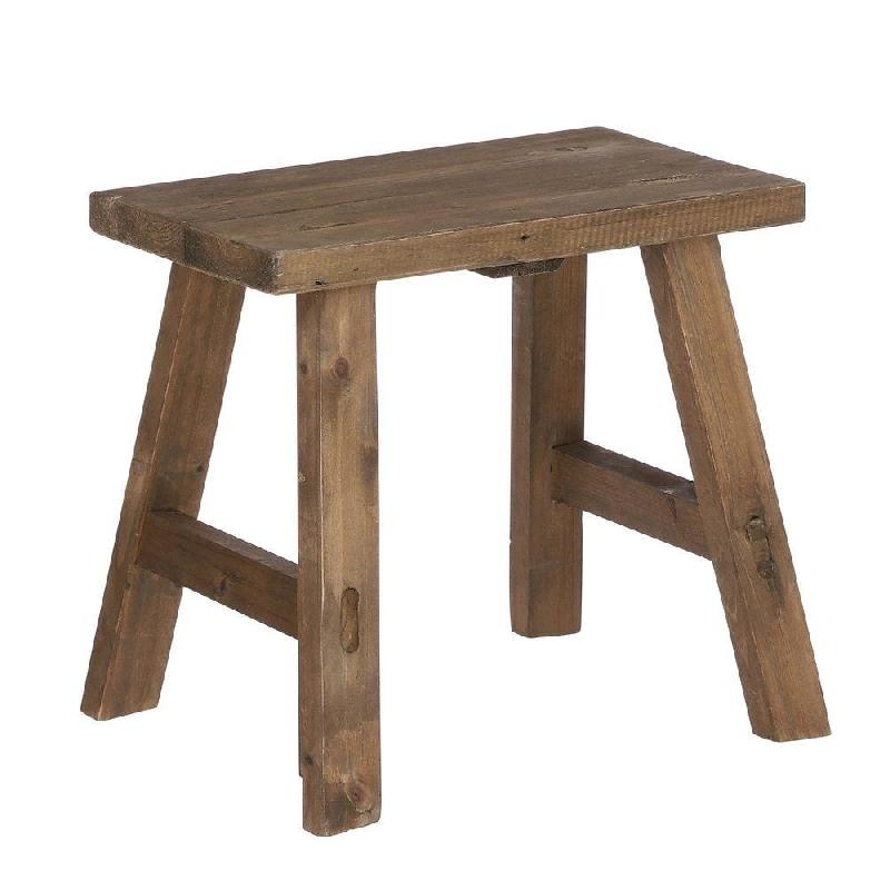 Tabouret en bois recyclé 38x28x34cm_1