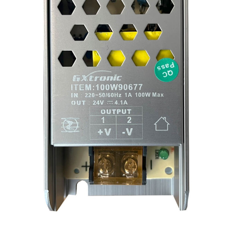 Alimentation 24V continu - 100W - 4.1A - IP20 - boîtier aluminium - Référence 24V100W_1