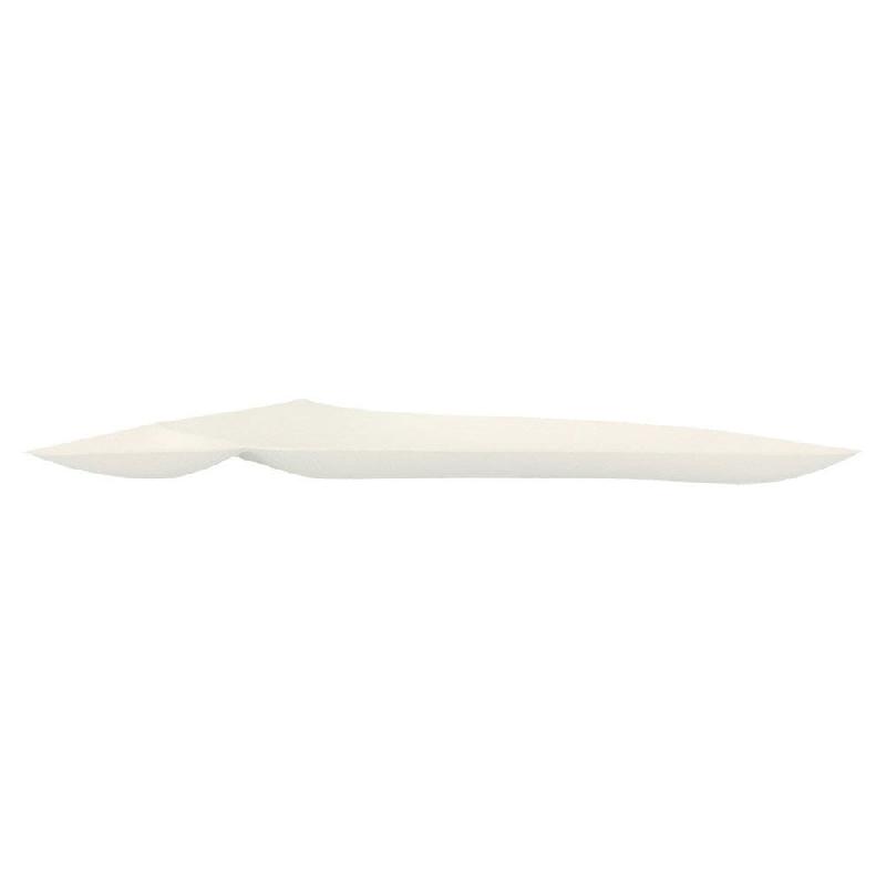 Assiette triangle 2 compartiments bagasse blanche 26,1x14,4x1,4cm - par 200_1