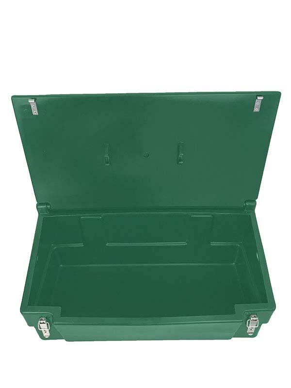 Bac de stockage alimentaire 100L - grenouillères cadenassables - polyéthylène haute densité - vert - Plast'Up Rotomoulage_1