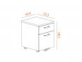 Caisson mobile 2 tiroirs COVER - Deskissimo_1
